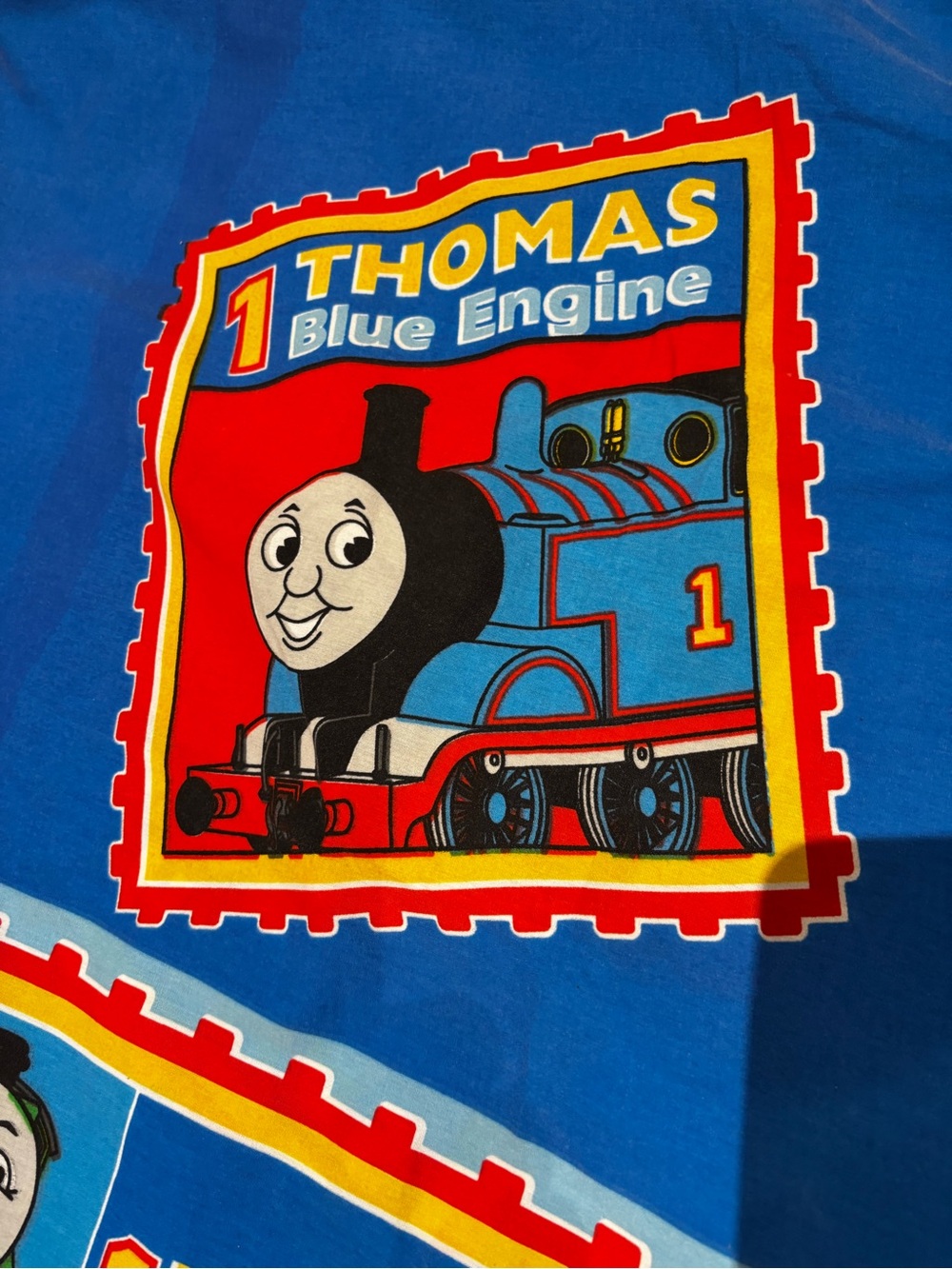 Thomas & Friends Bright Blue full size sheet with two pillows cover